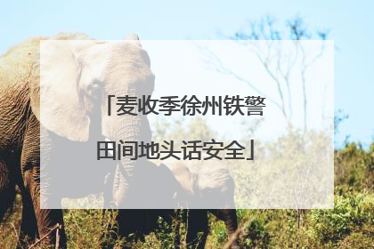 麦收季徐州铁警田间地头话安全