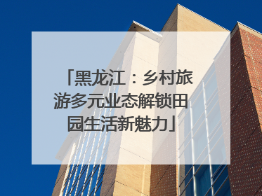 黑龙江：乡村旅游多元业态解锁田园生活新魅力