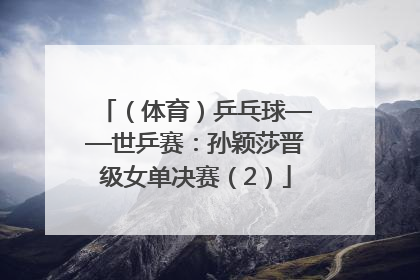 （体育）乒乓球——世乒赛：孙颖莎晋级女单决赛（2）