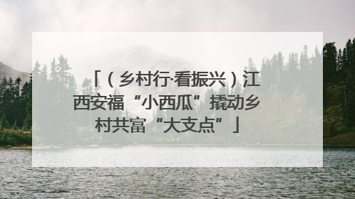 （乡村行·看振兴）江西安福“小西瓜”撬动乡村共富“大支点”