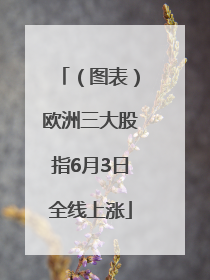 （图表）欧洲三大股指6月3日全线上涨