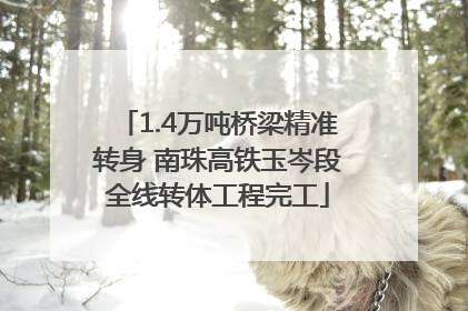 1.4万吨桥梁精准转身 南珠高铁玉岑段全线转体工程完工