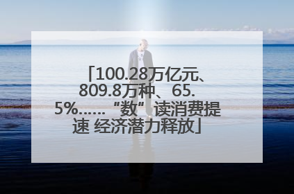 100.28万亿元、809.8万种、65.5%……“数”读消费提速 经济潜力释放
