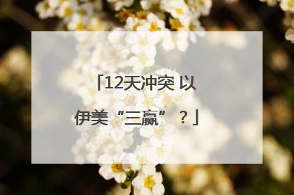 12天冲突 以伊美“三赢”？