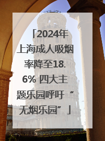 2024年上海成人吸烟率降至18.6% 四大主题乐园呼吁“无烟乐园”