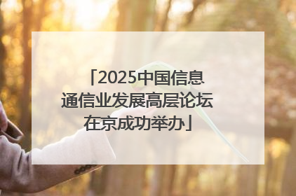 2025中国信息通信业发展高层论坛在京成功举办