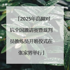 2025年高脚对抗全国邀请赛暨裁判员教练员开班仪式在张家界举行