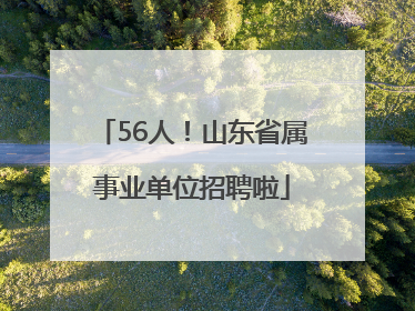 56人！山东省属事业单位招聘啦
