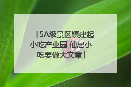 5A级景区镇建起小吃产业园 仙居小吃要做大文章