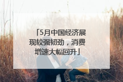 5月中国经济展现较强韧劲，消费增速大幅回升