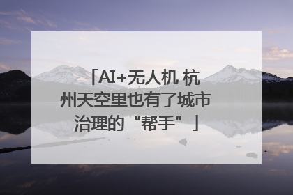 AI+无人机 杭州天空里也有了城市治理的“帮手”