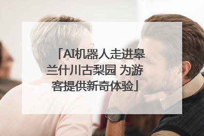 AI机器人走进皋兰什川古梨园 为游客提供新奇体验