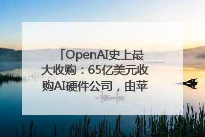 OpenAI史上最大收购：65亿美元收购AI硬件公司，由苹果前设计总监创办